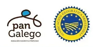 Dos logotipos de Pan Galego están uno al lado del otro.