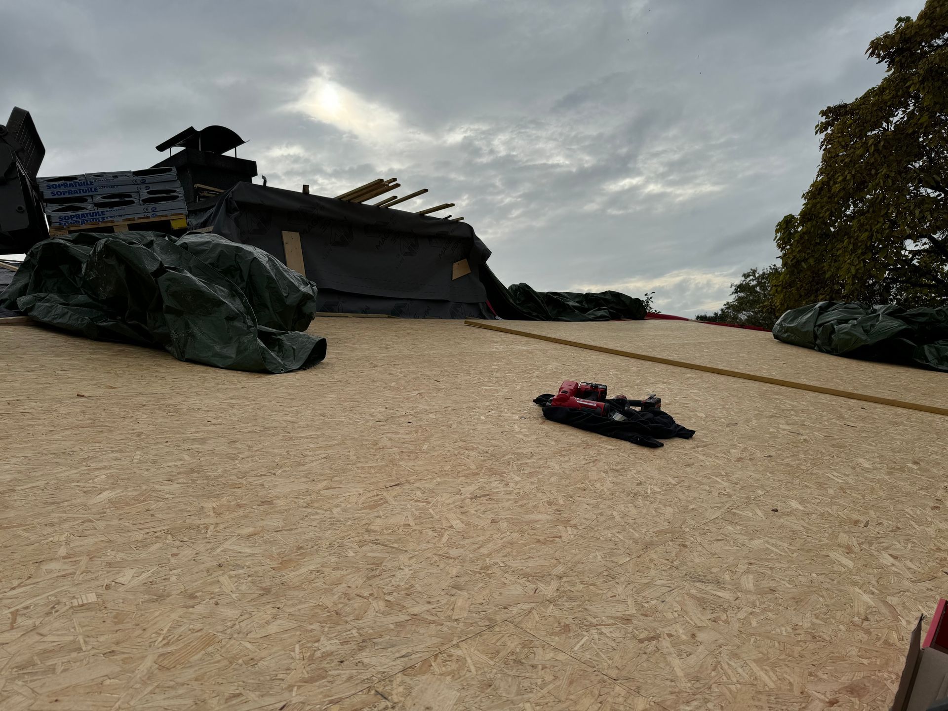 Mise en place d'un chantier de couverture