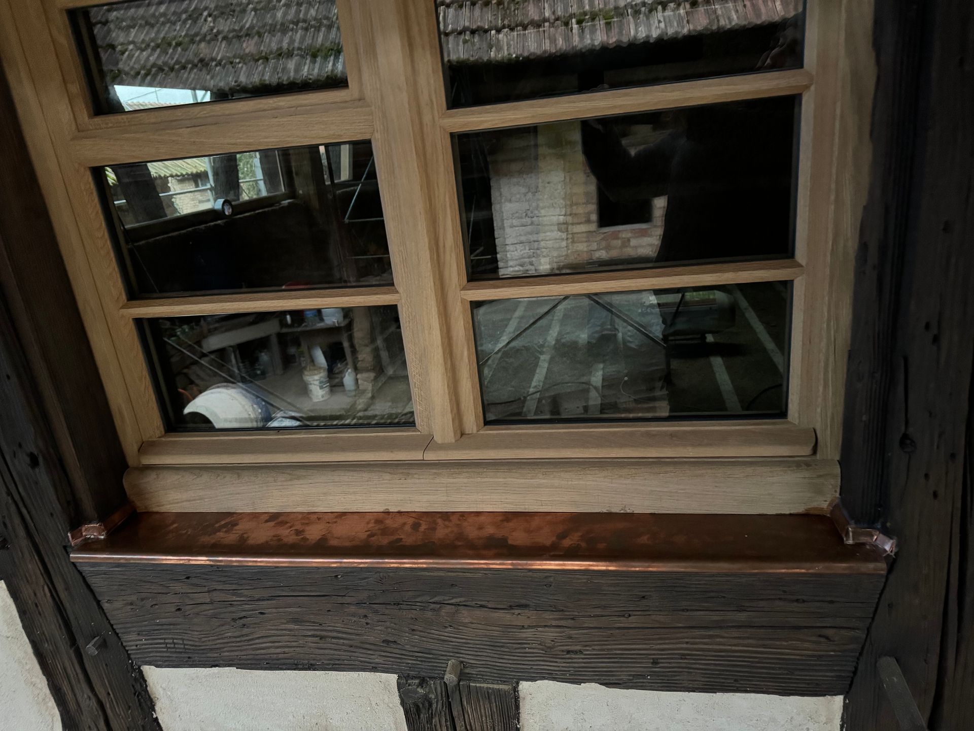 Rebord de fenêtre en cuivre