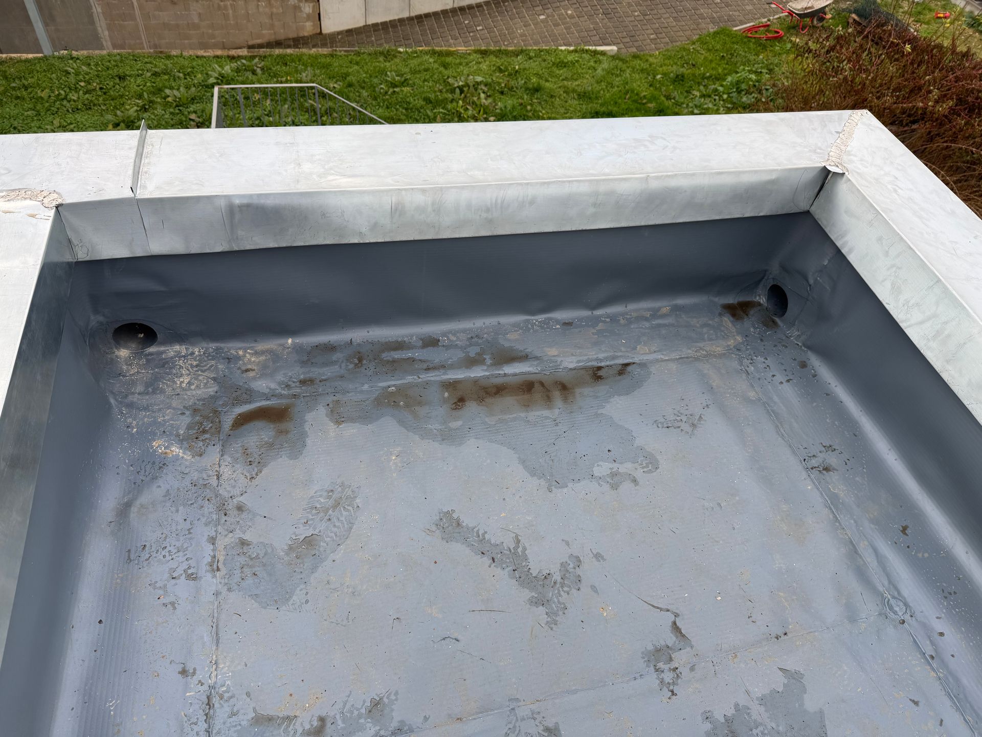 membrane PVC avec couvertine zinc