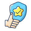 Icon für zuverlässige Arbeit