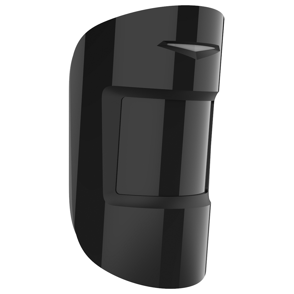 Appareil industriel noir incurvé avec panneau avant rectangulaire et petite protubérance supérieure