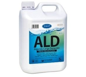 Una botella de 5 litros de alguicida de larga duración