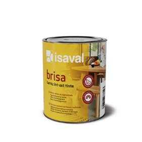 Una lata de pintura Isaval Brisa sobre un fondo blanco.