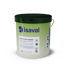Un cubo de pintura isaval sobre un fondo blanco.