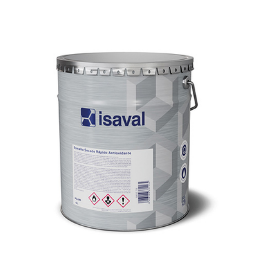 Una lata de pintura isaval sobre un fondo blanco