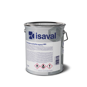Una lata de pintura isaval sobre un fondo blanco