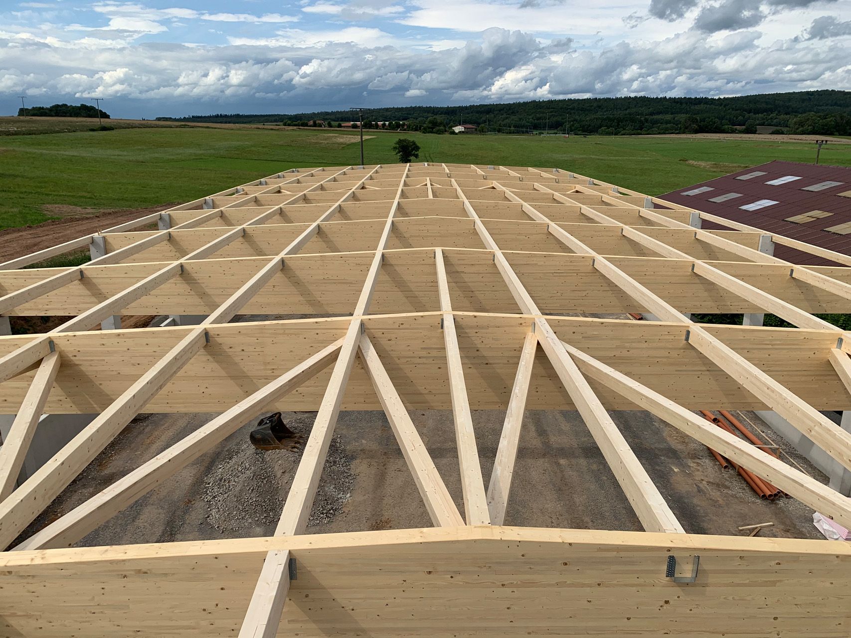 Hallenbau Holzkonstruktion