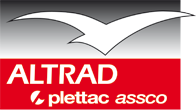 Un logotipo para Altrad con un pájaro.