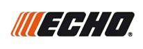 El logotipo de Echo es negro y naranja sobre un fondo blanco.