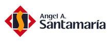 Se muestra un logotipo de Angel A. Santamaria sobre un fondo blanco.