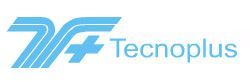 Un logotipo azul y blanco para una empresa llamada tecnoplus.