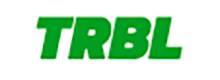 Un logotipo trbl verde sobre un fondo blanco