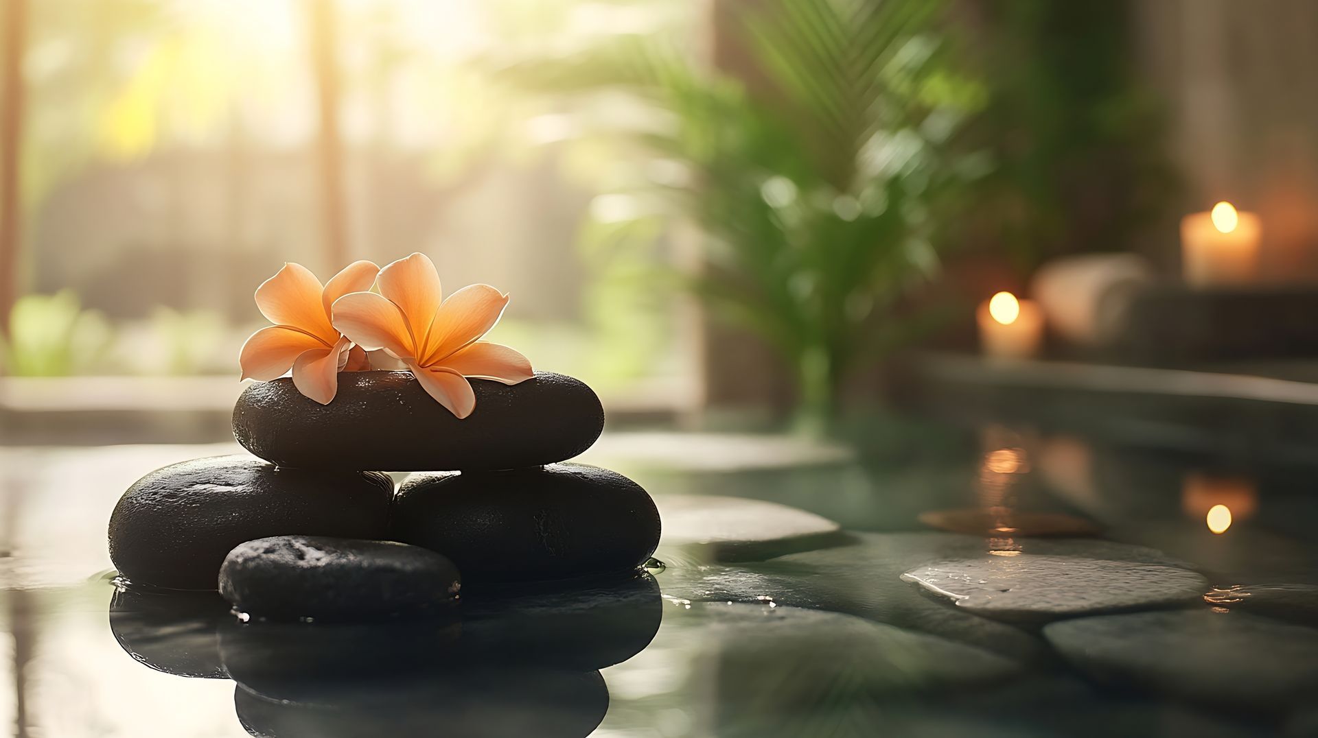 Eine Frau bekommt in einem Spa eine Rückenmassage.