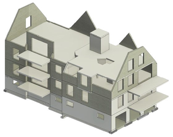 Modélisation 3D d'un bâtiment collectif