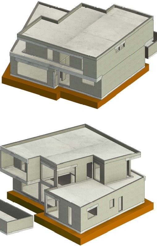 Maison contemporaine vue en 3D