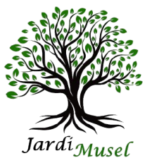 El logotipo del Jardín del Museo tiene un árbol con hojas verdes.