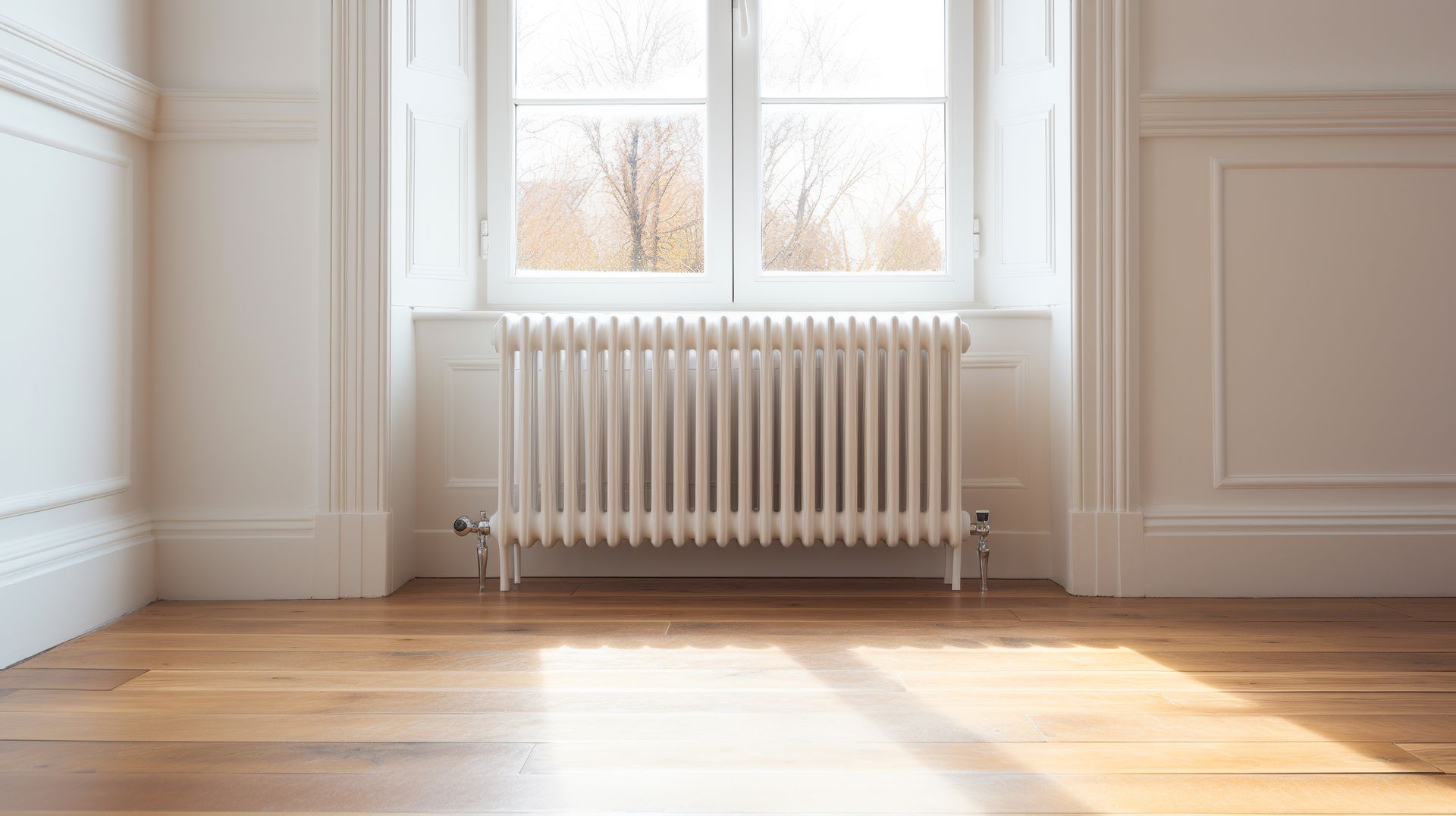 Un radiateur blanc