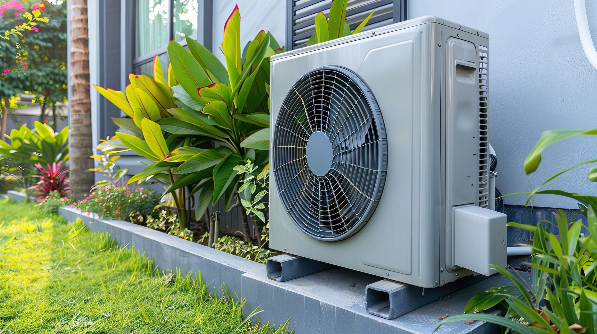 Une climatisation installée dehors