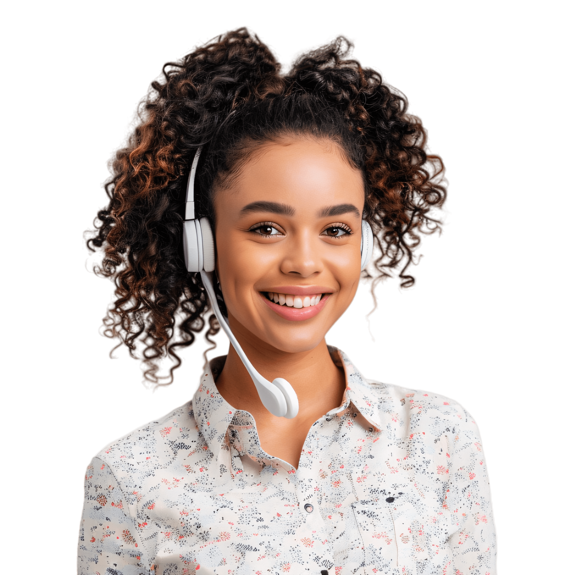 Femme du service client