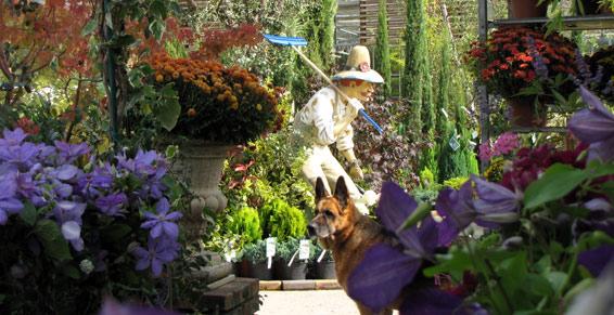 Statue d'un jardinier