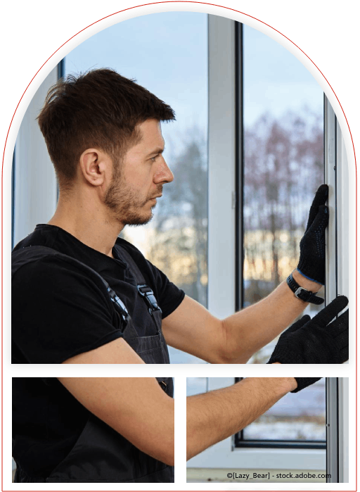 Mann an Fenster
