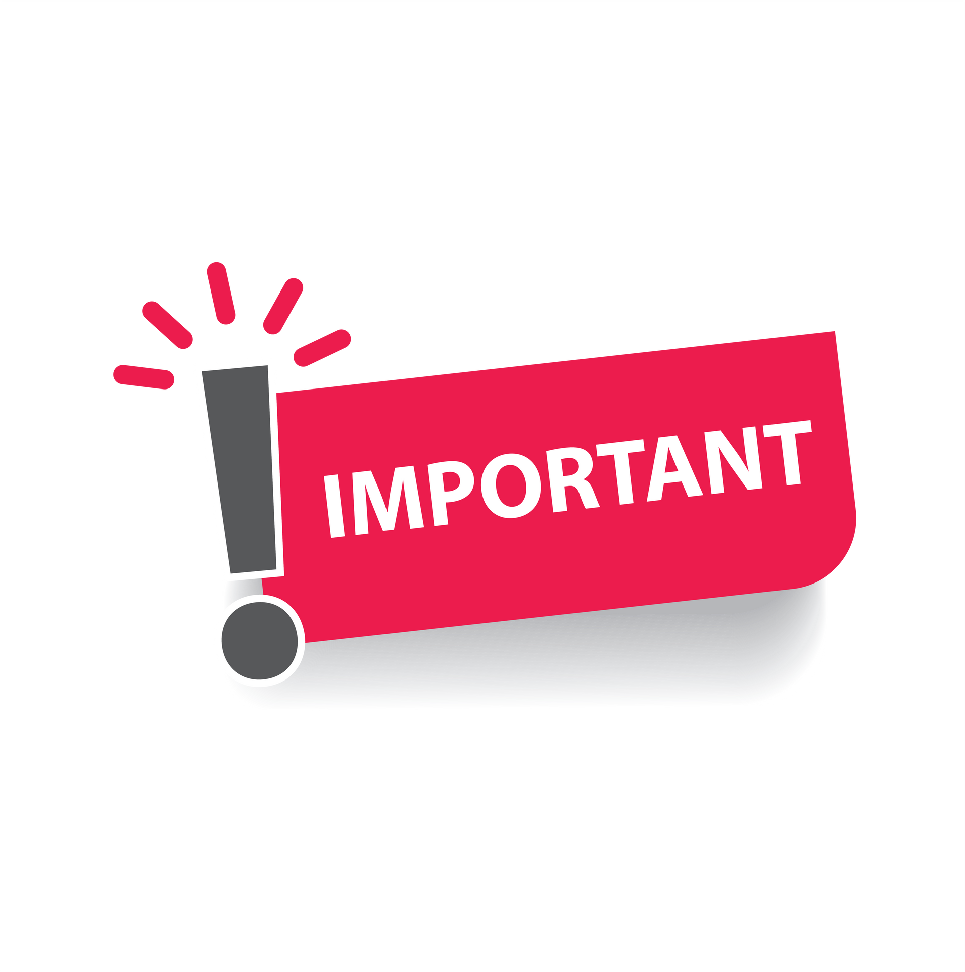 Point d'exclamation avec le message Important