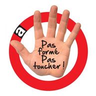 Logo Pas formé Pas toucher