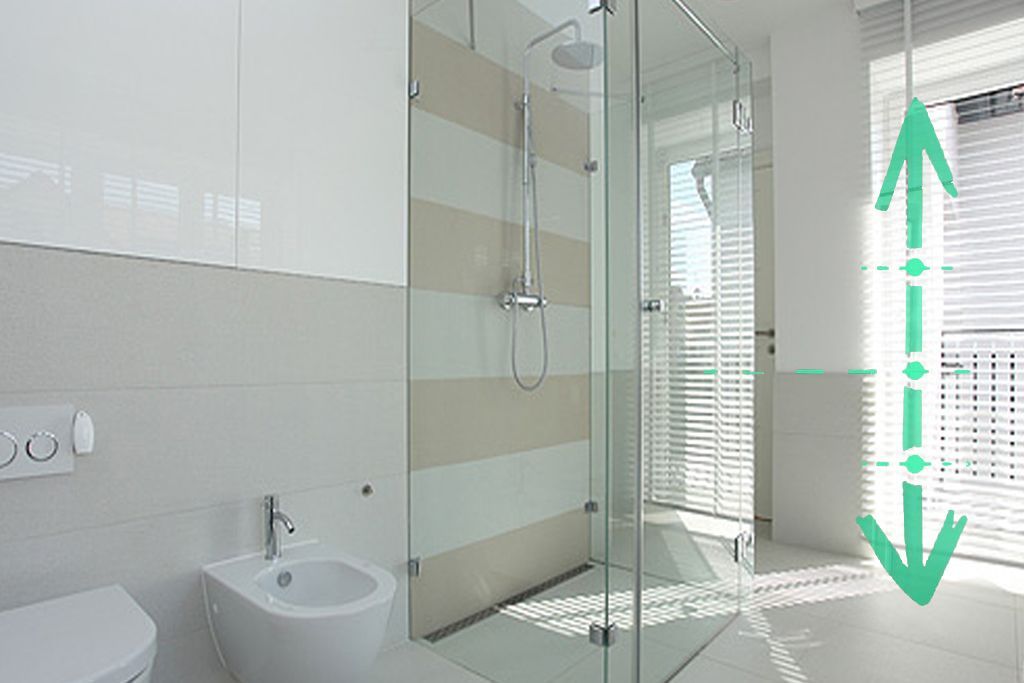 Douche paroi vitrée