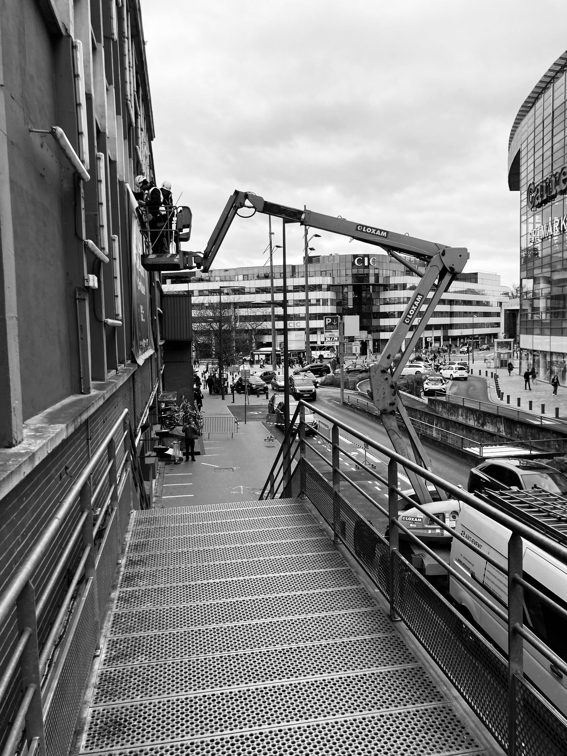 Intervention avec nacelle