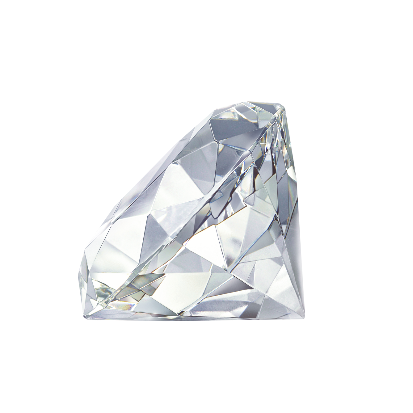 Diamant pur sur fond transparent