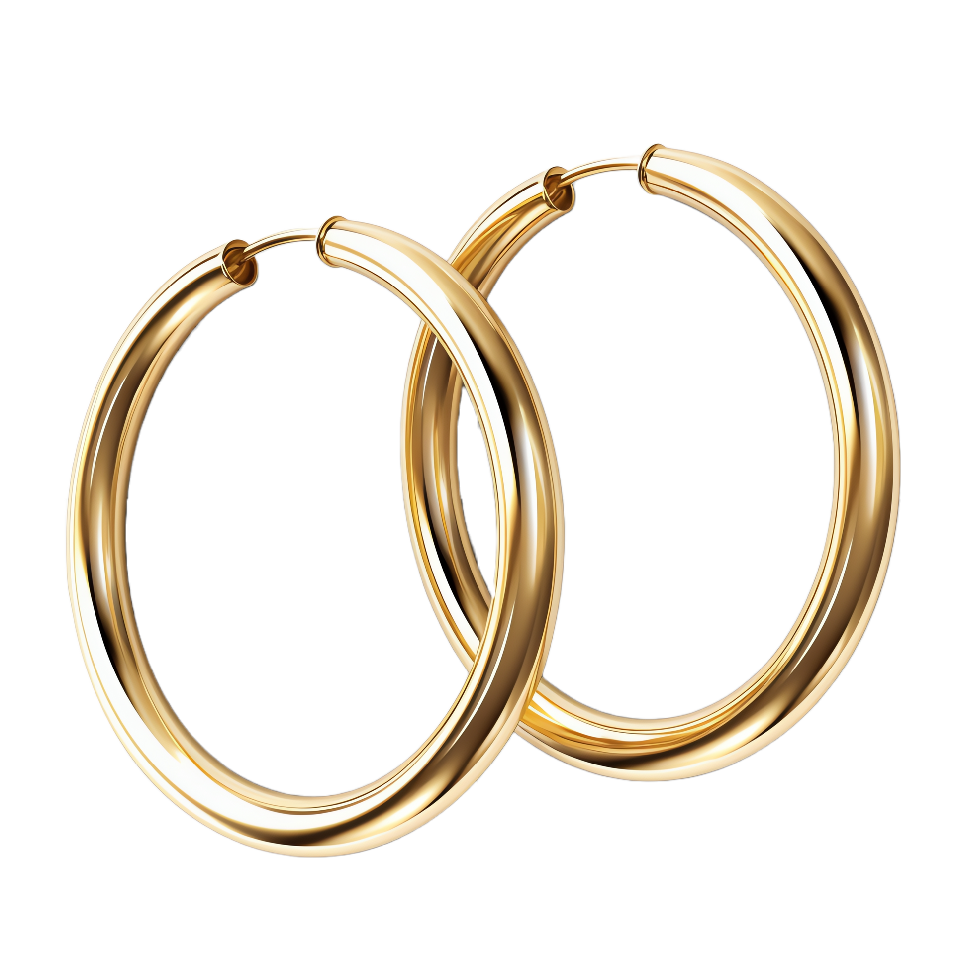 Paire de boucles d'oreille en or