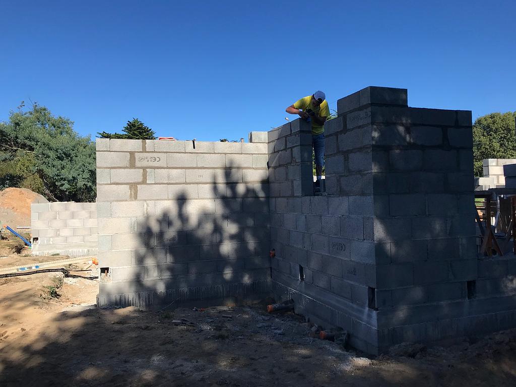 Mur en parpaings