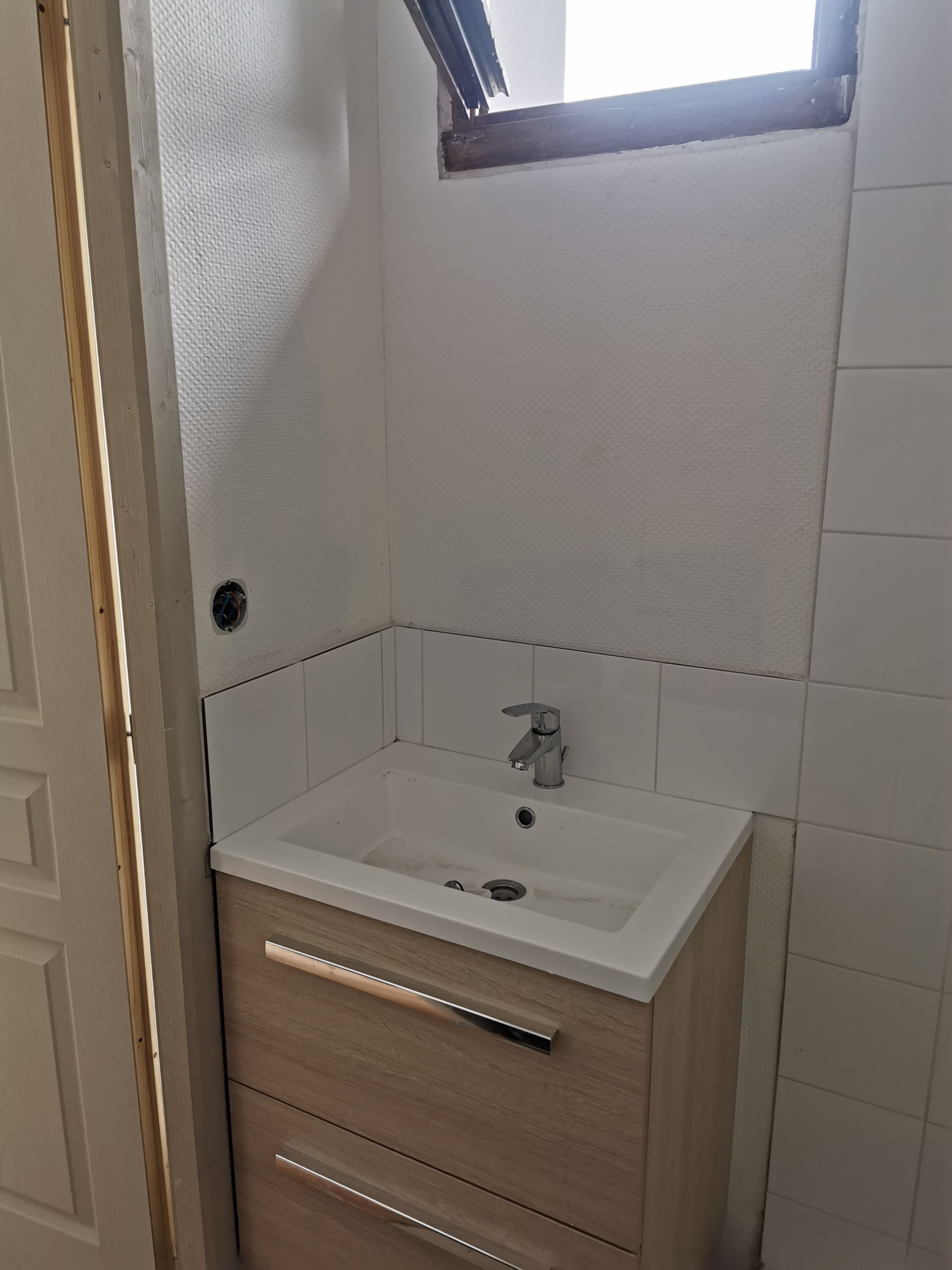 Meuble vasque en bois