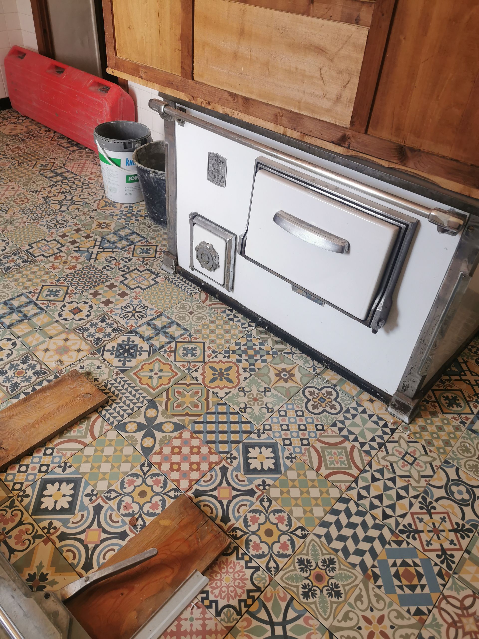 Carrelage à motifs dans une cuisine