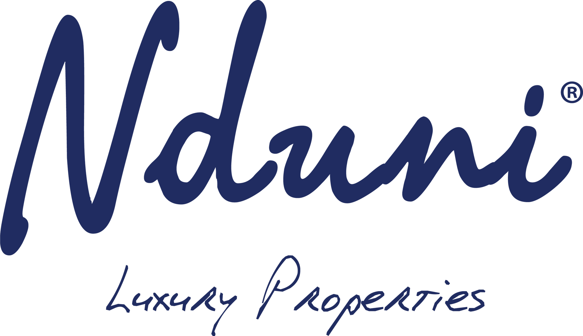 a blue logo for nduni i luxury properties