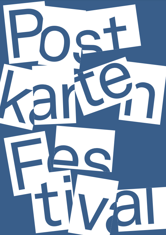 Postkarten Flyer für das Postkarten Festival