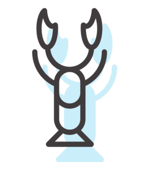 Trofeo estilizado con contorno negro y detalles de sombra azul sobre fondo blanco.