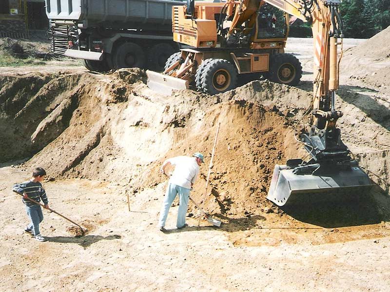 Baugrube für Einfamilienhaus