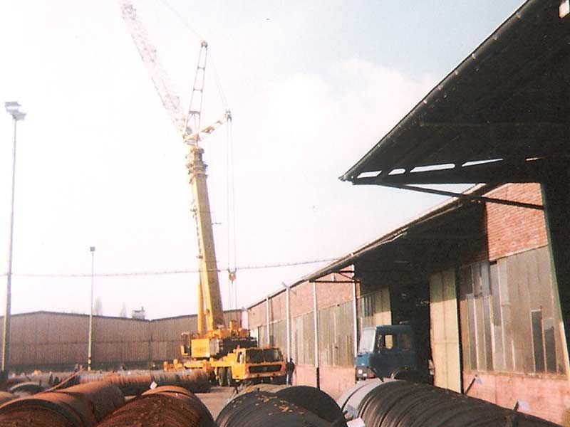 Abbruch eines Säureturms