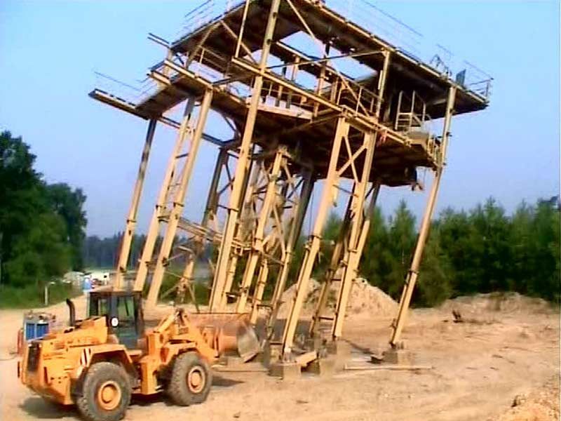 Abbruch eines Kieswerks