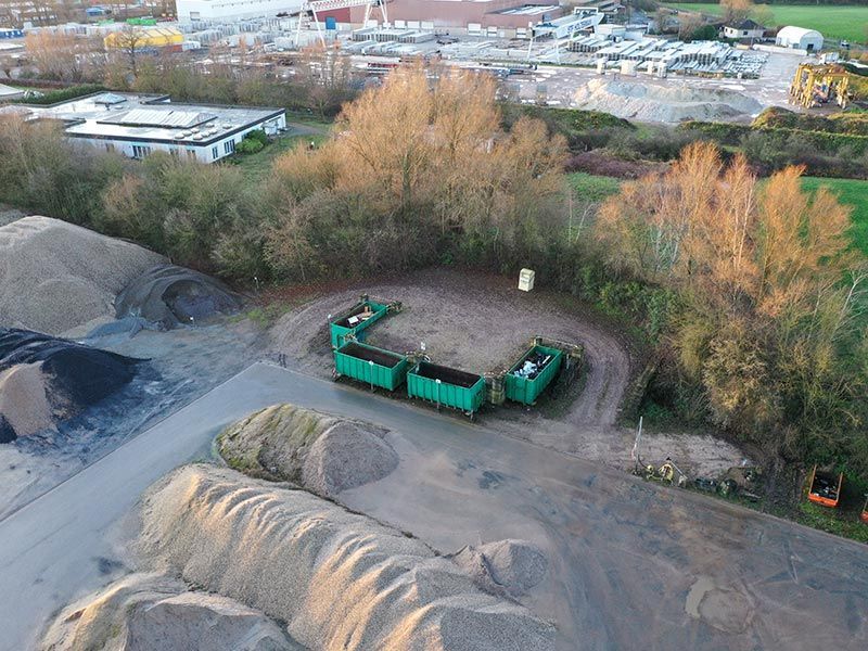 Abladeplatz für Kleinmengen Bauabfälle