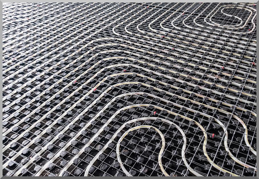 Plancher chauffant noir