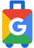 Google Travel logo: a suitcase with the Google 