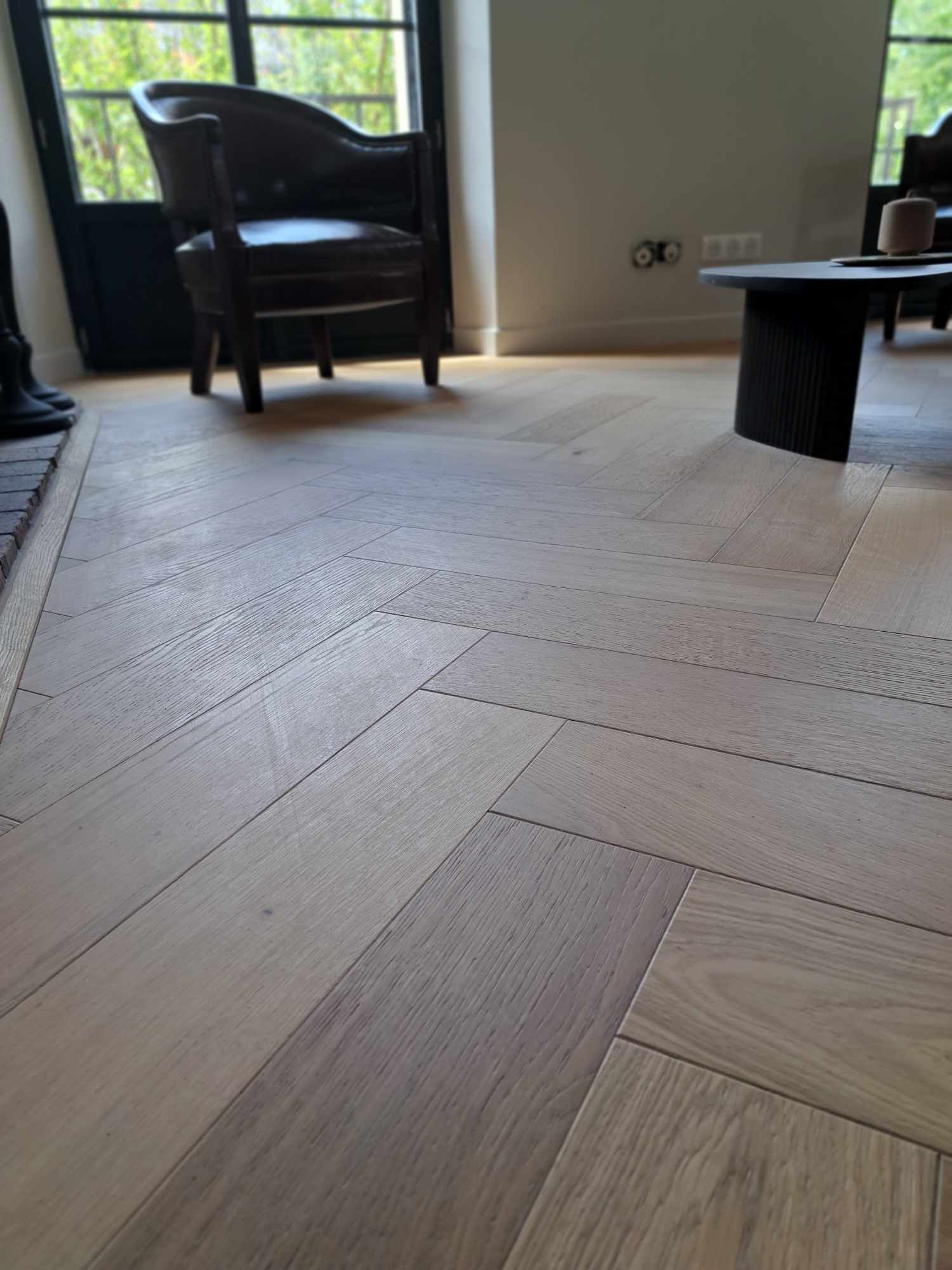 Revêtement de sol en parquet.