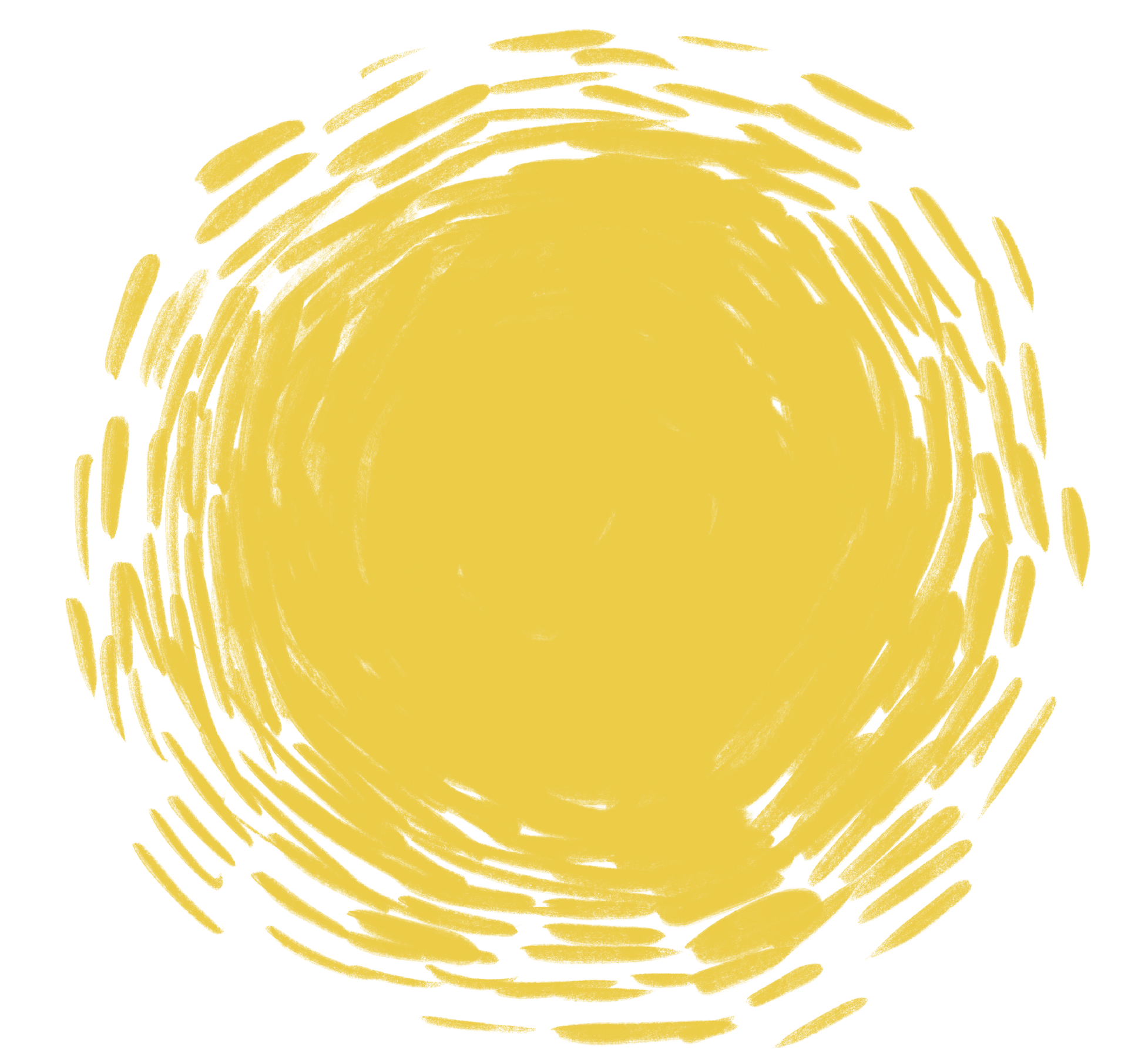 Un soleil jaune.
