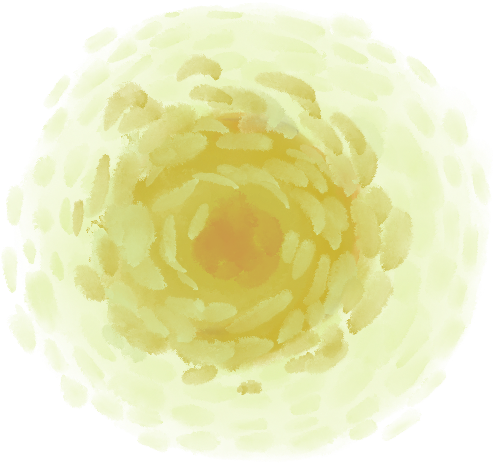 Un soleil orangé.