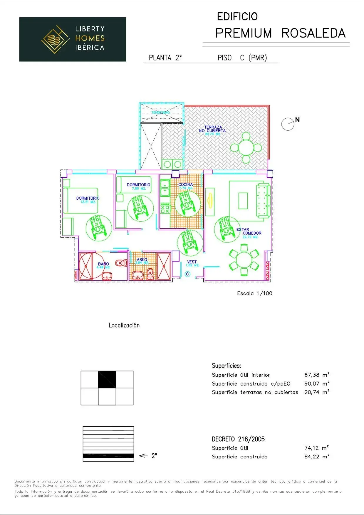 Un plano de una casa con balcón.