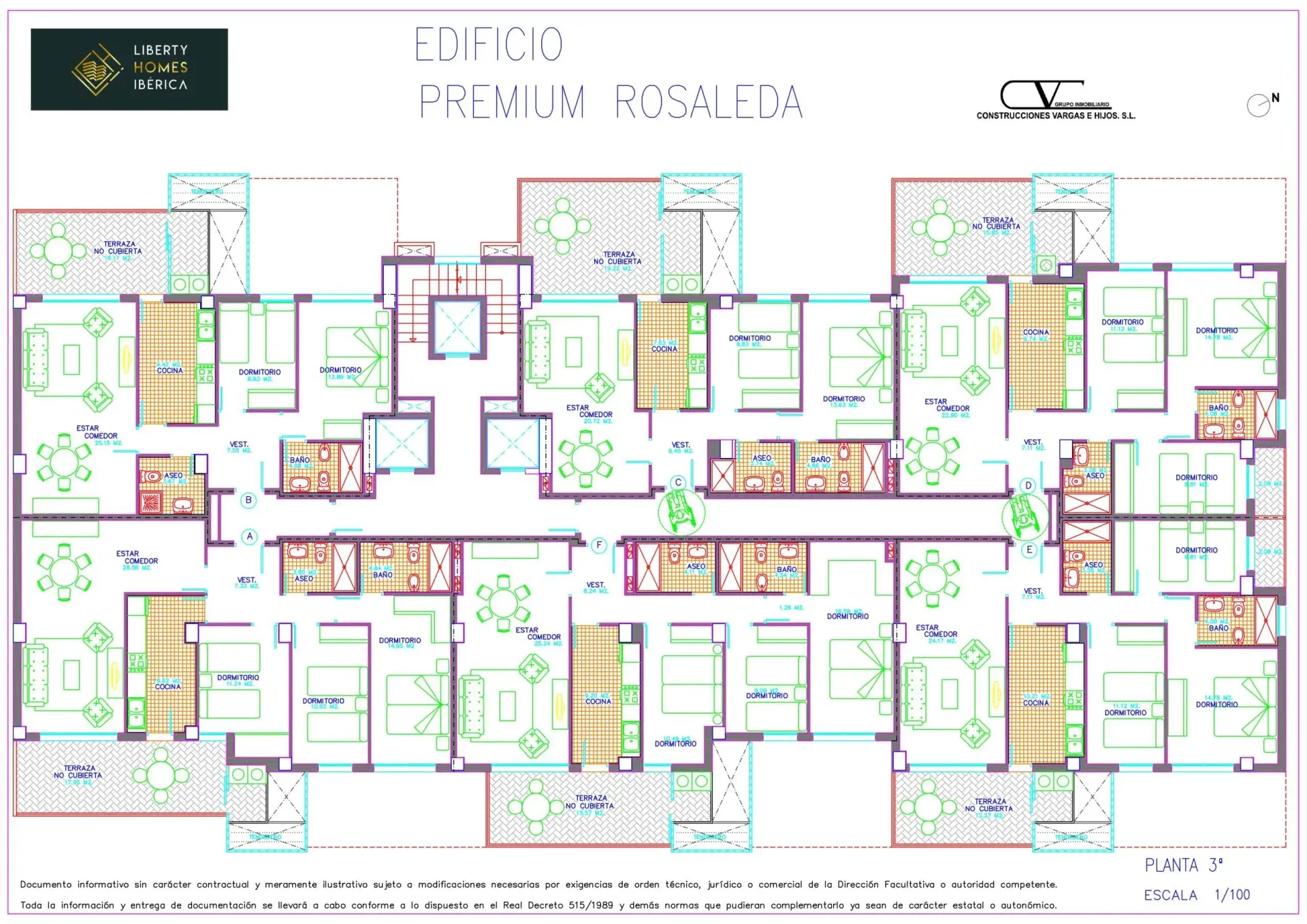 Un plano de un edificio con muchas habitaciones.
