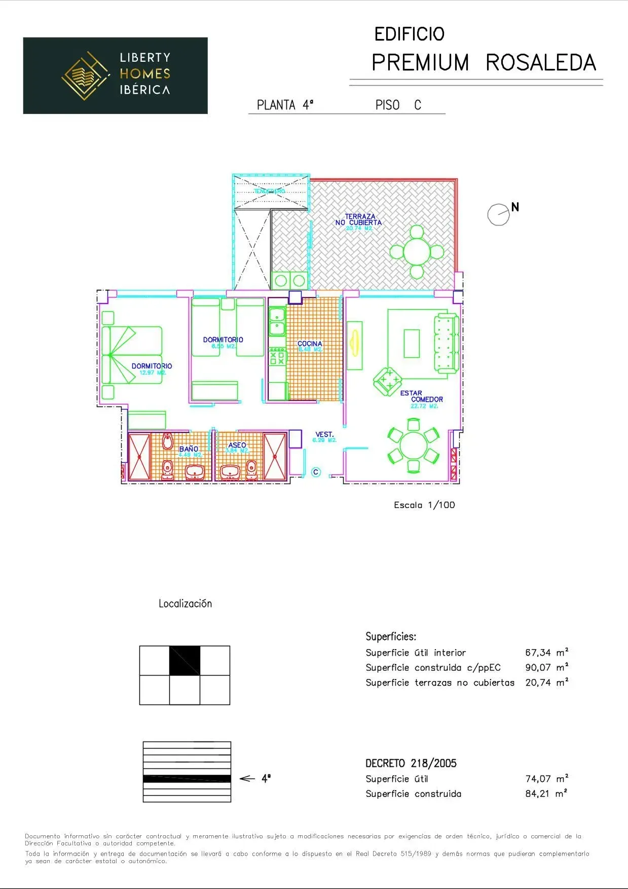 Un plano de una casa con balcón.